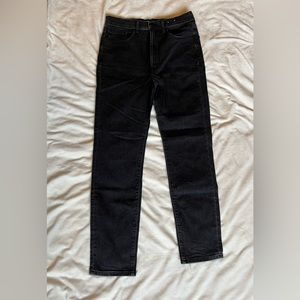 Slim Ankle Super High Rise jeans Express brand women’s size 10L. EUC Black wash